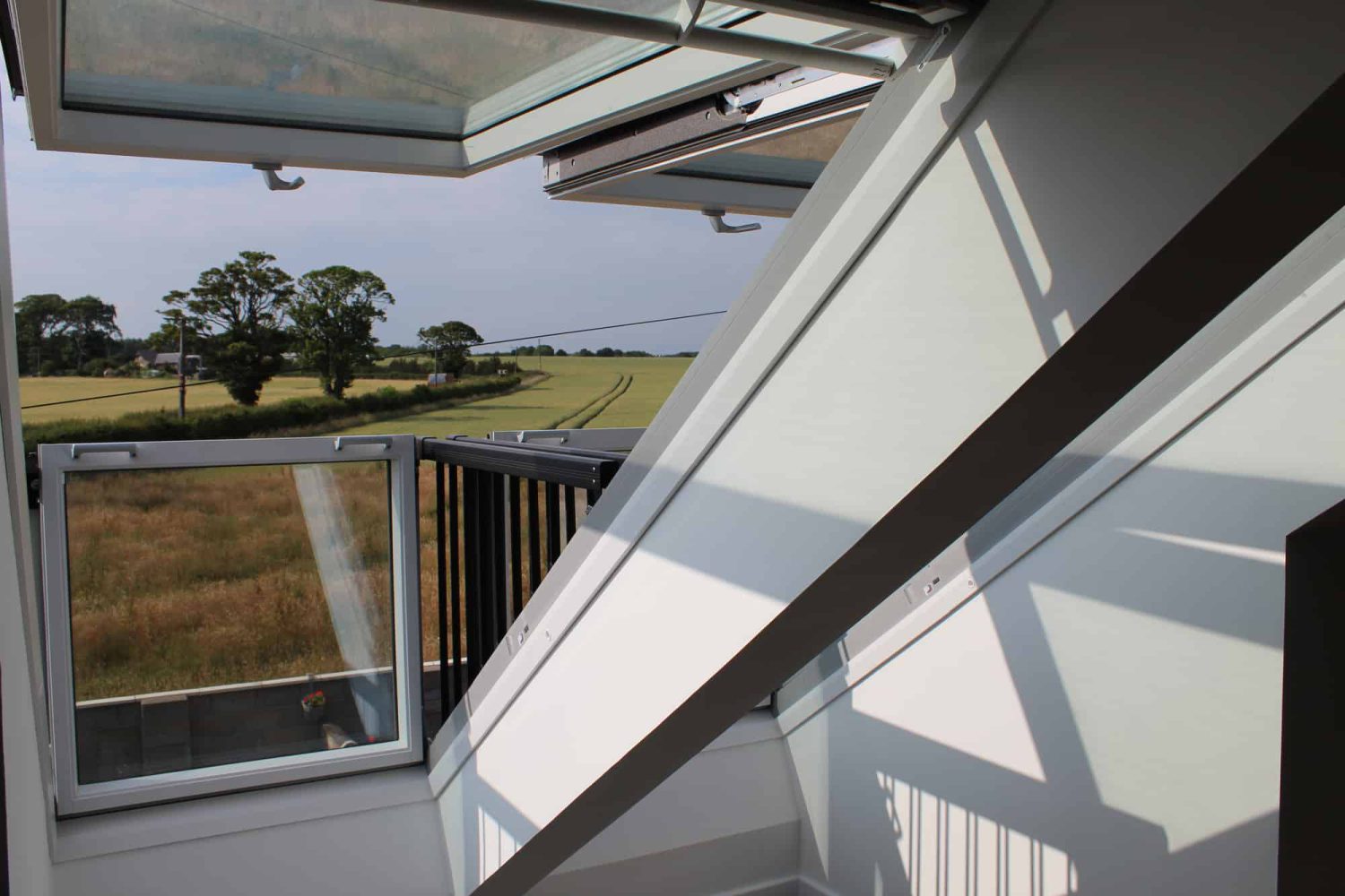 Open rooflight with a view