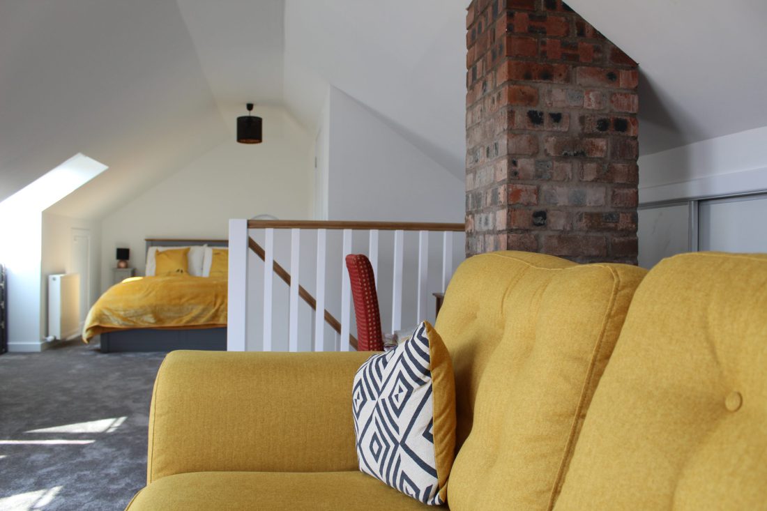 Living space in a bungalow loft conversion