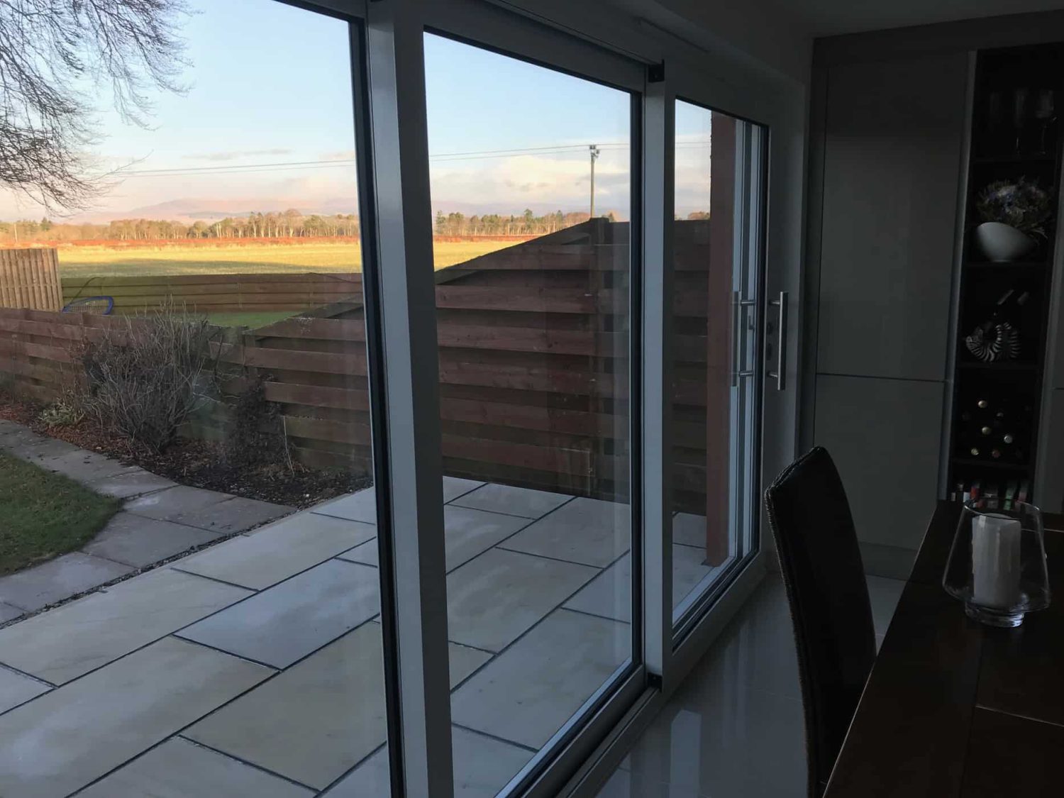 Glazed doors to the garden