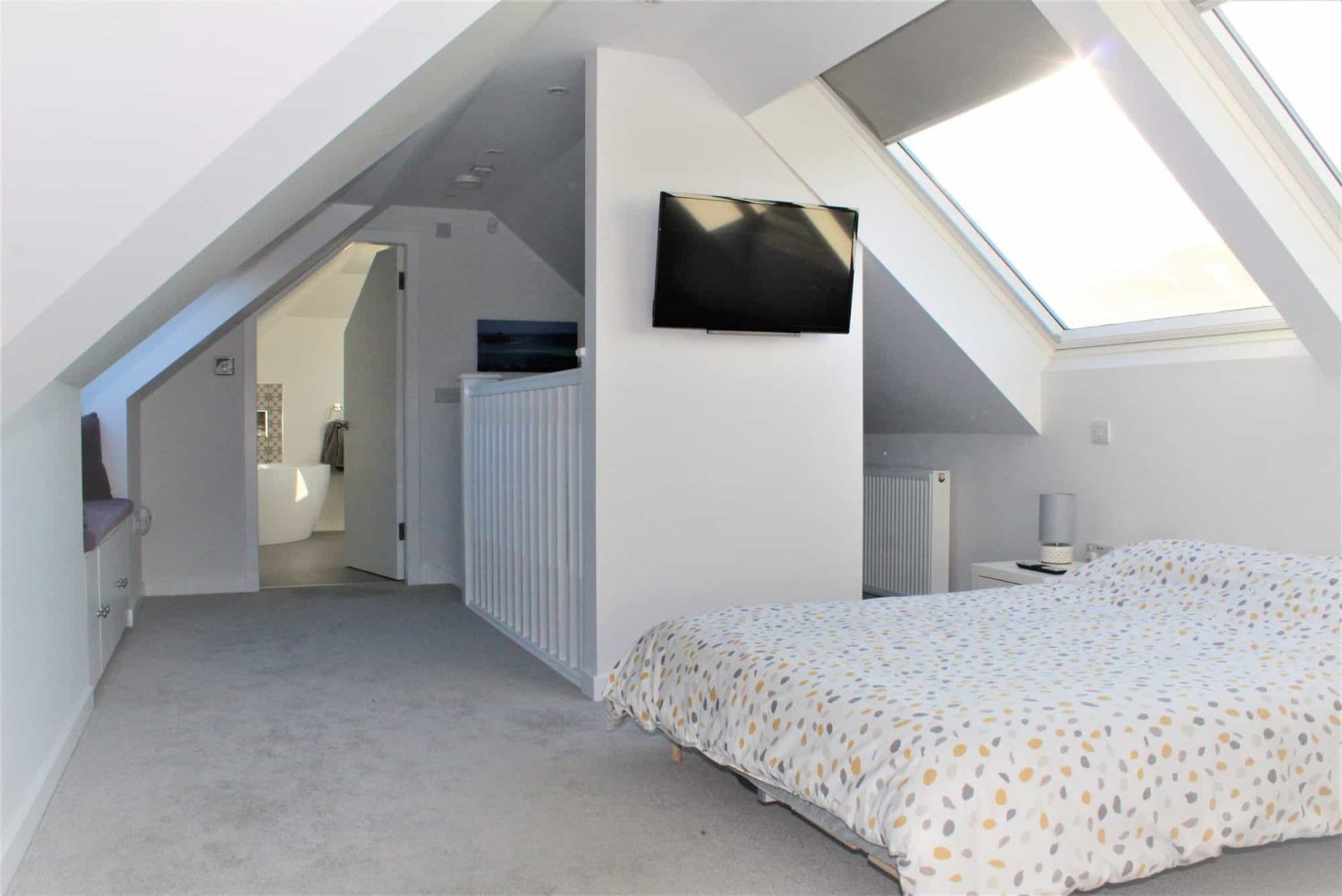 Loft bedroom and staircase