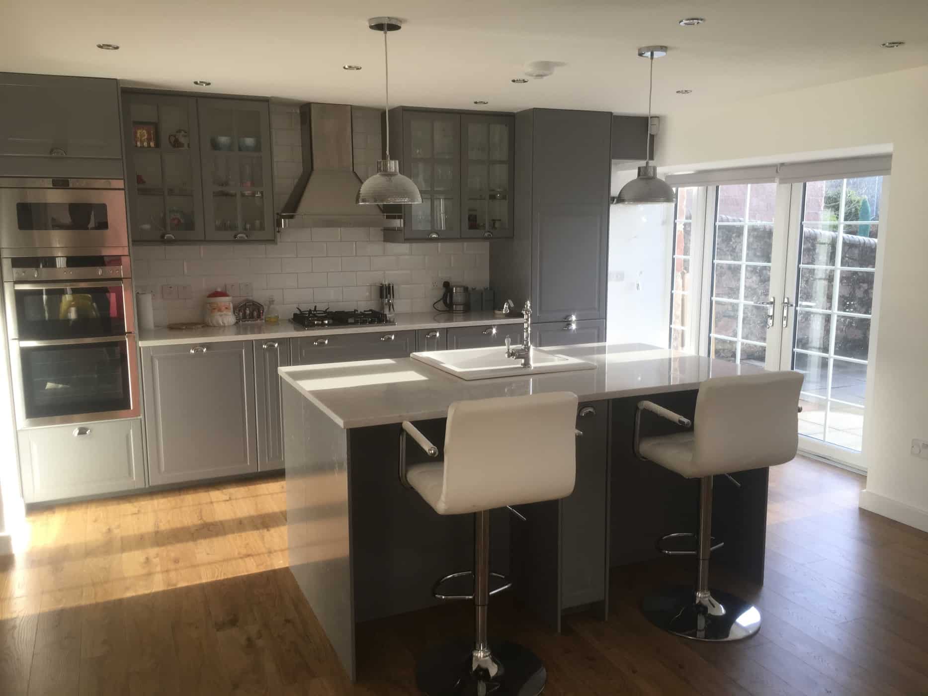Converted basement kitchen