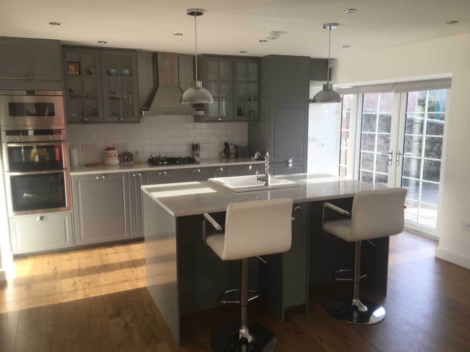 Converted basement kitchen