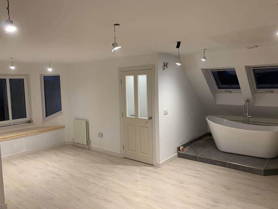Bathroom in the converted loft
