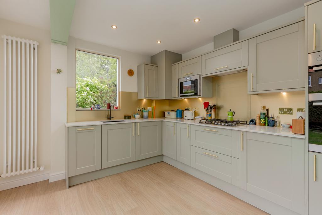 Kitchen island and dining space